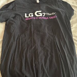 Sprint LG Black T-Shirt with Pink Text